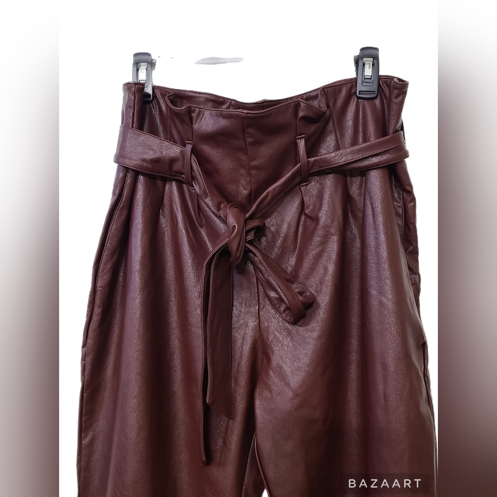 NWT Commando Faux Leather Paperbag waist pants - Picture 5 of 7